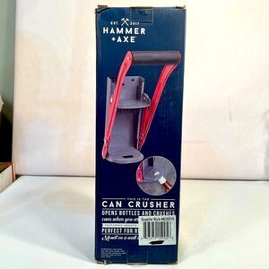 CAN CRUSHER WITH NOTTLE OPENER BY HAMMER AND AXE NWT
